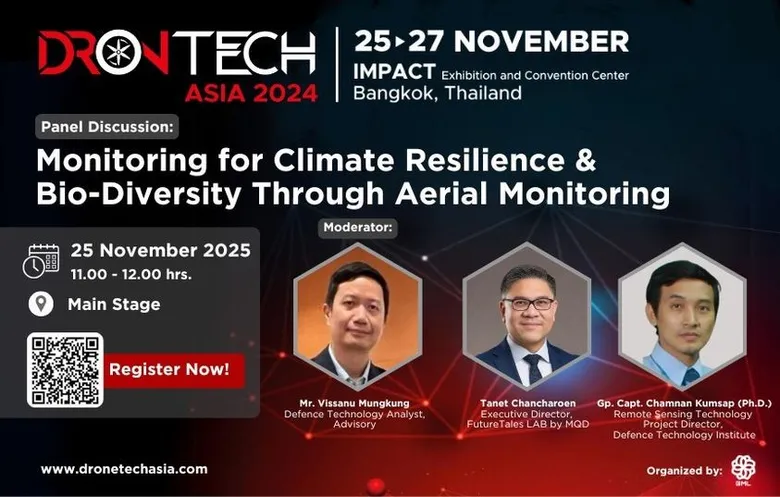 ภาครัฐและเอกชน 'ไทย - ตปท.' ยกขบวนร่วมงาน 'DronTech Asia 2024' โชว์นวัตกรรมสุดล้ำโดรน AI ทดแทนแรงงานมนุษย์