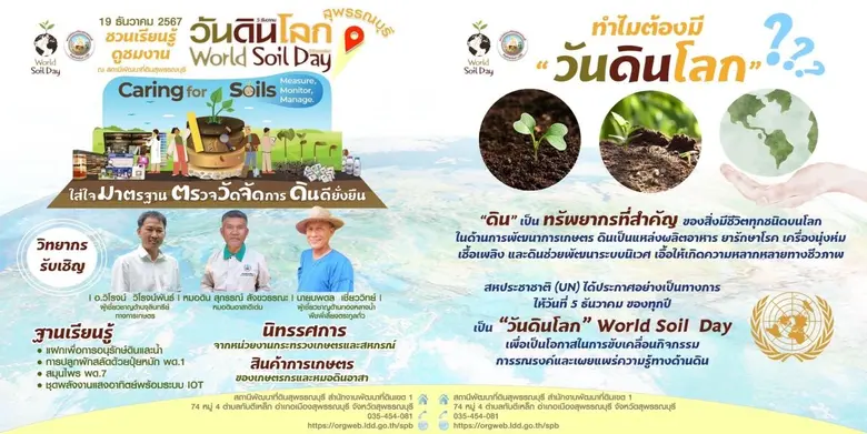 ร่วมฉลองวันดินโลก 2567 ที่สุพรรณบุรี! ชวน...