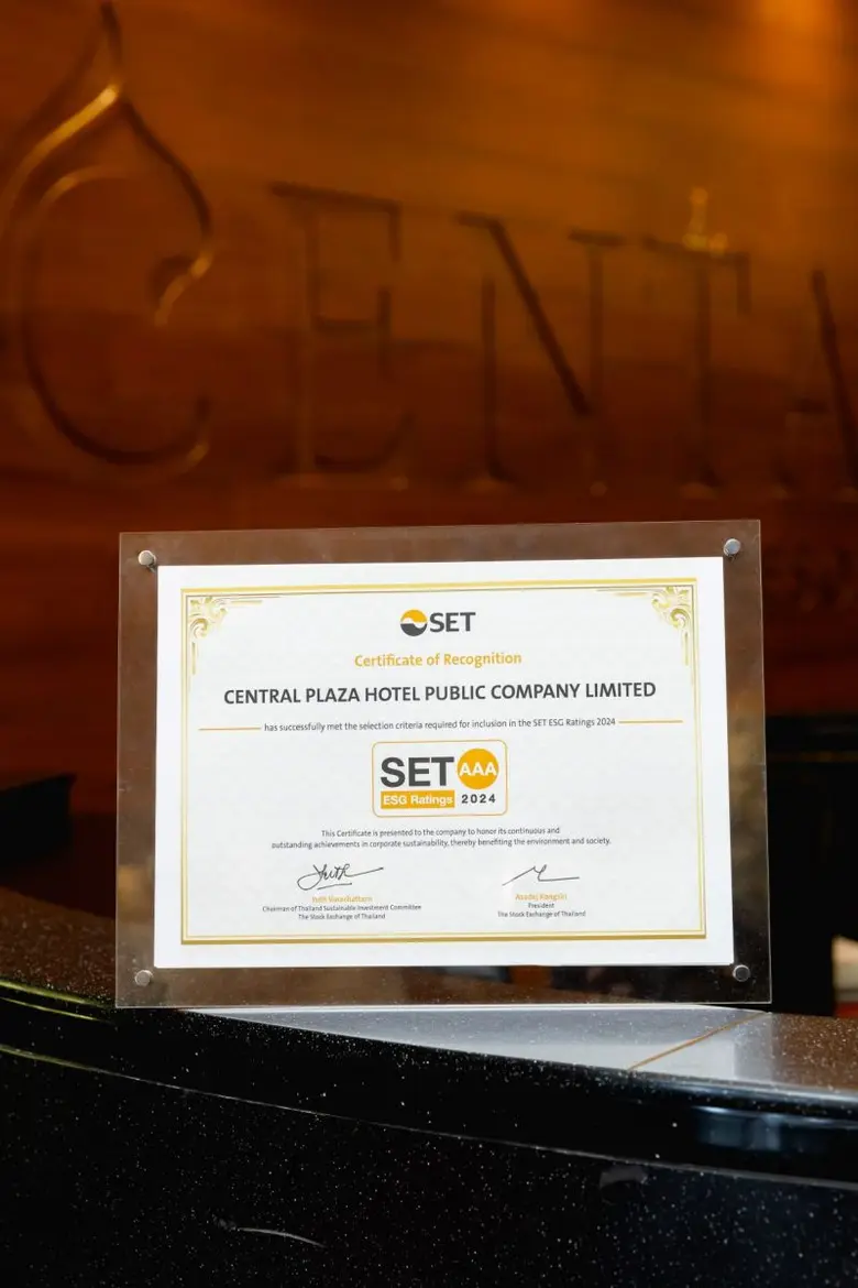CENTEL Achieves "AAA" Rating on SET ESG Ratings 2024