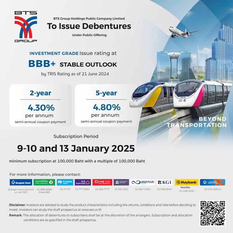 BTS Group ready to offer 2 tranches of de...