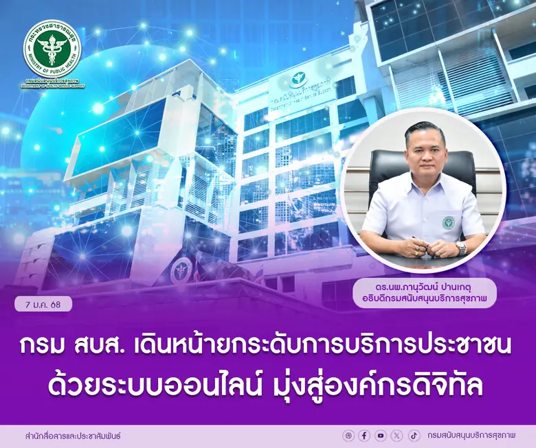 กรมสนับสนุนบริการสุขภาพ (กรม สบส.) กระทรว...