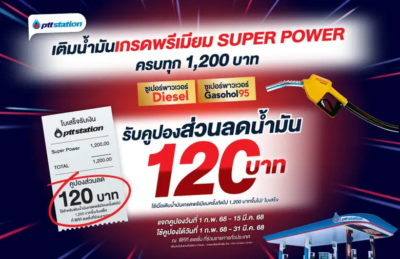 พีทีที สเตชั่น มอบความแรงเต็มพลังพร้อมควา...