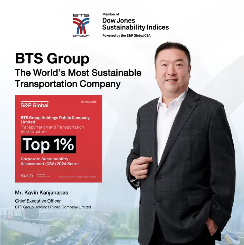 BTS Group Holdings PCL was awarded the "Top 1%" in ...