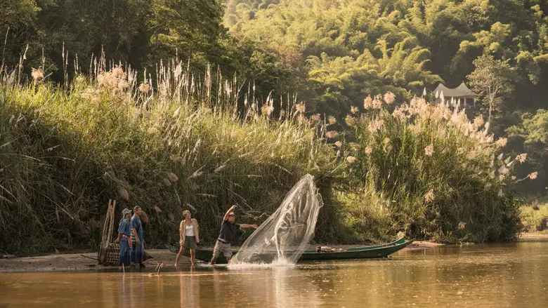 Snaking through the borders of Thailand, ...