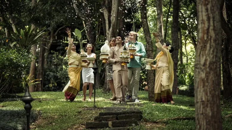 Serenaded by a lush tropical landscape, w...