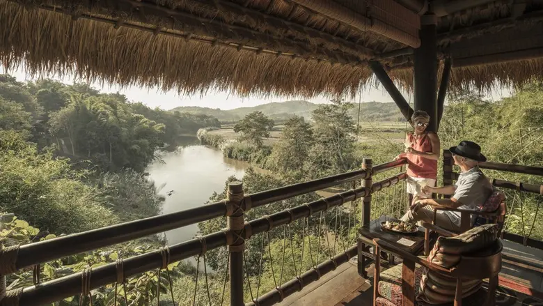 Ensconced by dense jungle cover and skirt...