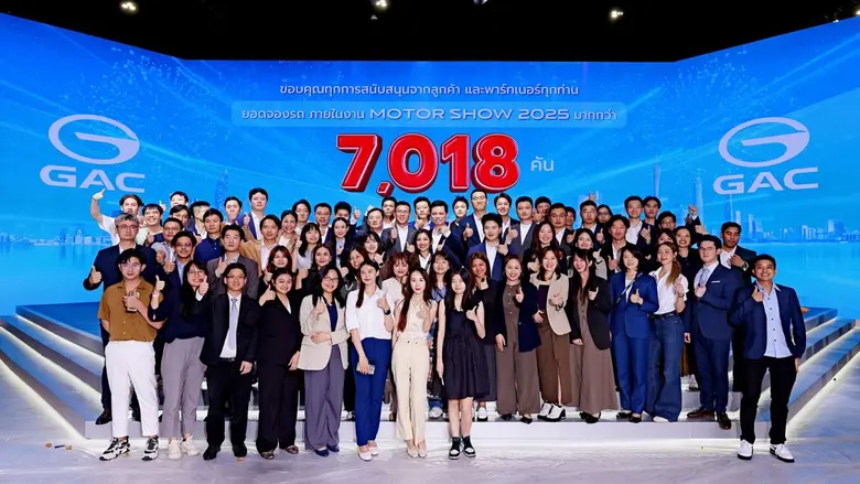 GAC สร้างปรากฏการณ์ครั้งยิ่งใหญ่ กวาดยอดจอง 7,018 คัน คว้าอันดับ 2 แบรนด์รถไฟฟ้า ในงาน Motor Show 2025