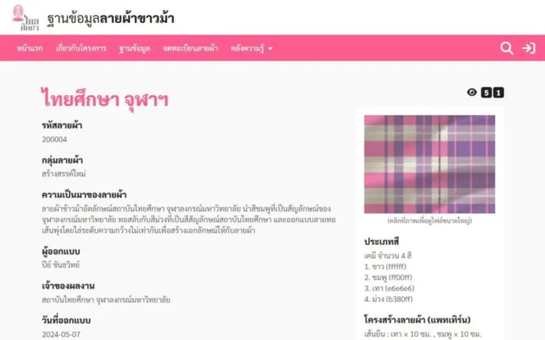 สถาบันไทยศึกษา จุฬาฯ เร่งจัดทำฐานข้อมูลลายผ้าขาวม้าไทย ขับเคลื่อนมรดกภูมิปัญญาไทยสู่เวที UNESCO