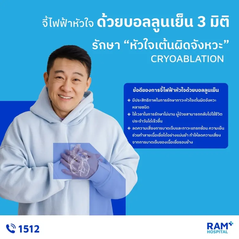 Cryoablation เป็นเทคนิคการรักษาภาวะหัวใจเ...