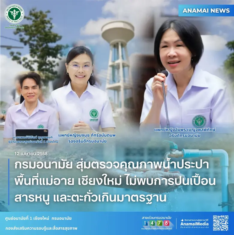 จากกรณีลำน้ำกกมีสีขุ่น และได้เก็บตัวอย่าง...