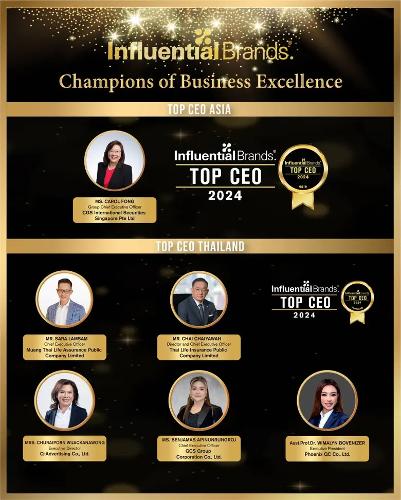 Influential Brands and its Thailand partner Neo Target celebrate Top Brands, Top Employer and Top CEOs in CEO Summits in Bangkok and Singapore