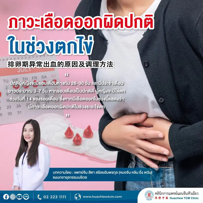 จากมุมมองการแพทย์แผนจีน ภาวะเลือดออกผิดปก...