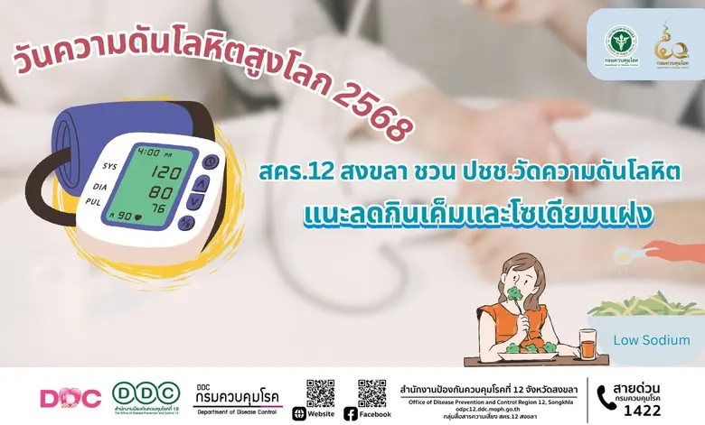 วันที่ 17 พฤษภาคมของทุกปี เป็นวันความดันโลหิตสูงโลก...
