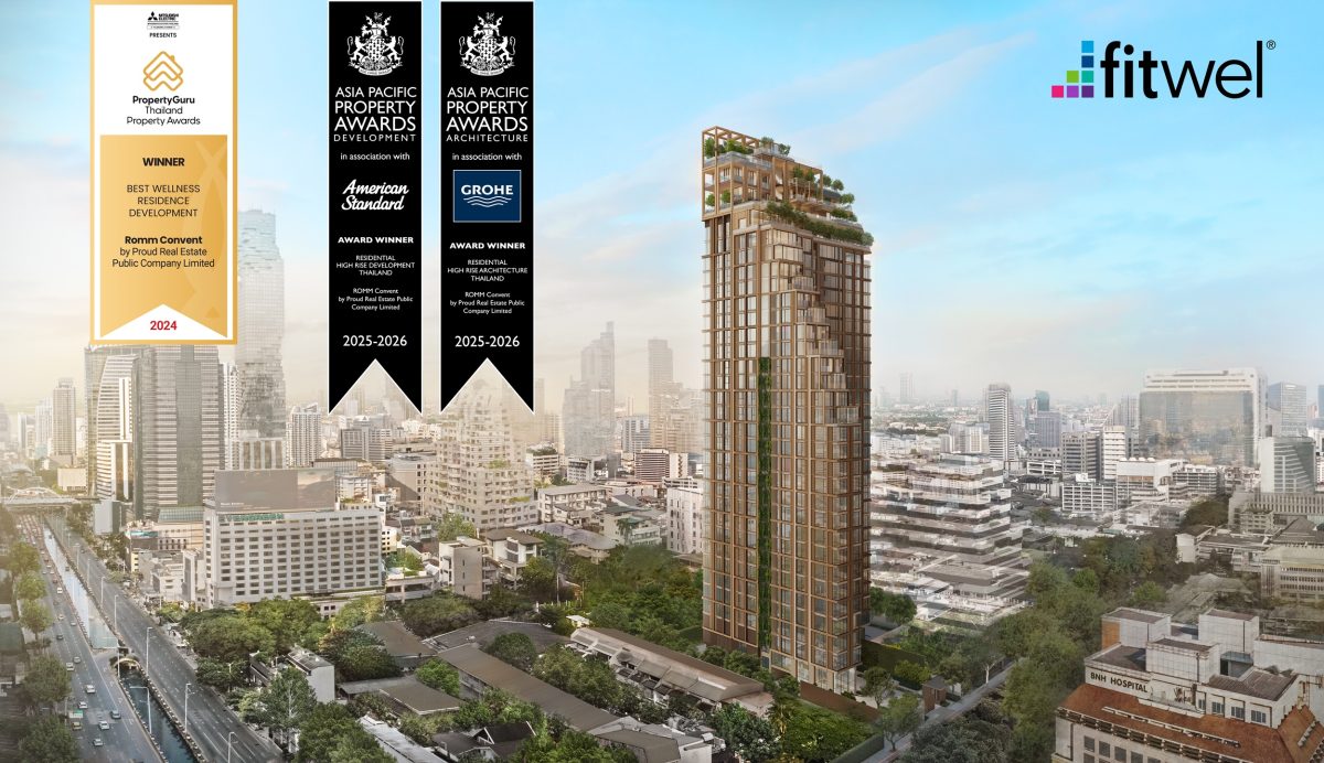 ROMM Convent คอนโดมิเนียมลักชัวรีเพื่อสุขภาวะที่ดี กวาดรางวัล Property Awards สะท้อนความเชื่อมั่นคุณภาพและมาตรฐานระดับโลก