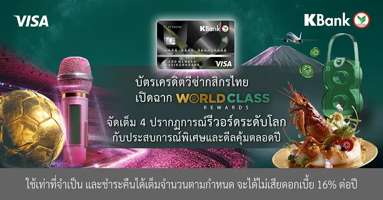 บัตรเครดิตวีซ่ากสิกรไทย จัดแคมเปญซีรีส์ '...