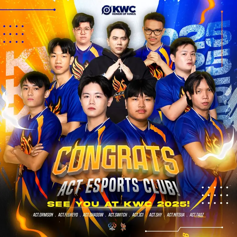 ACT Esports Club ผงาด! ตัวแทนประเทศไทย ลุยศึก KWC2025 ชิงถ้วยรางวัลกษัตริย์ซาอุฯ และเงินรางวัลกว่า 100 ล้านบาท !!
