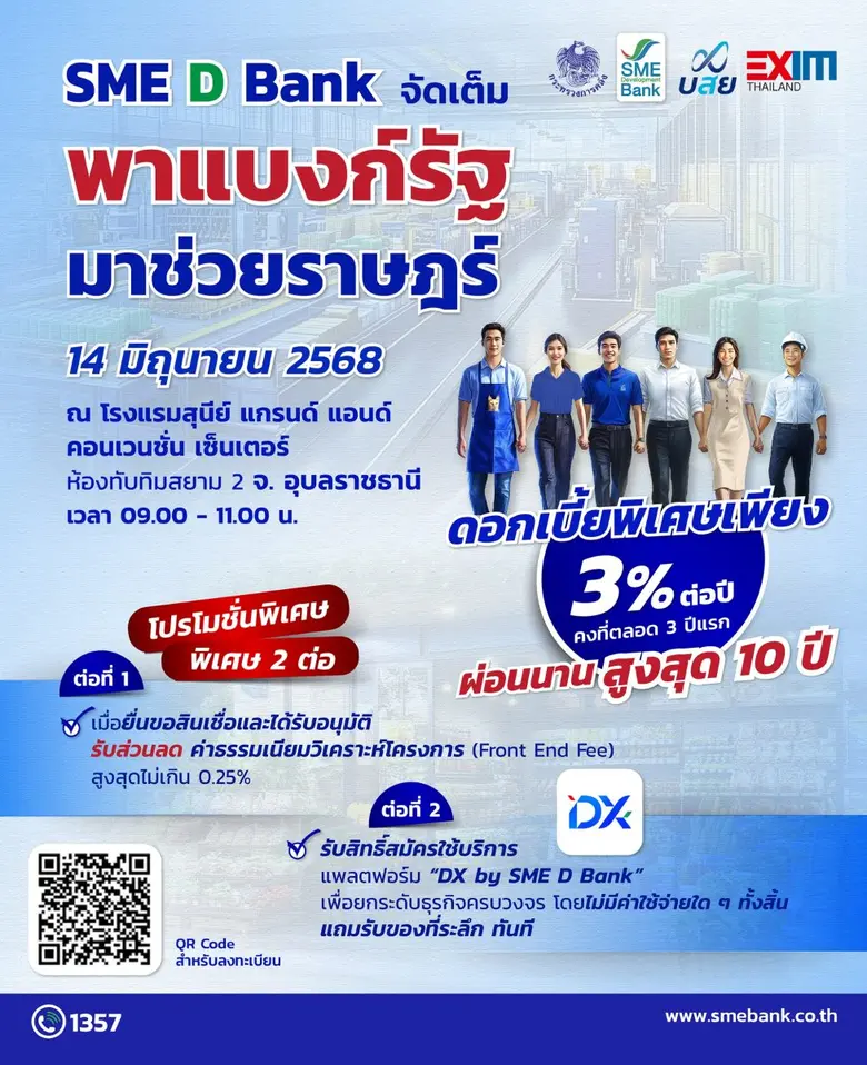 ธนาคารพัฒนาวิสาหกิจขนาดกลางและขนาดย่อมแห่...