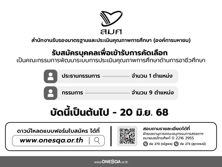 สำนักงานรับรองมาตรฐานและประเมินคุณภาพการศ...