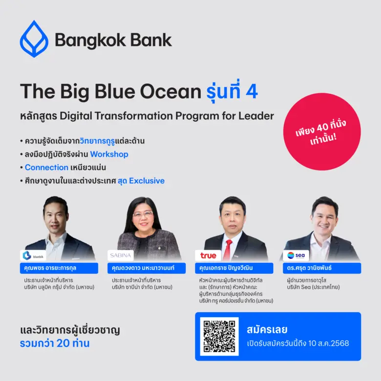 ธนาคารกรุงเทพ เปิดรับสมัคร "The Big Blue ...