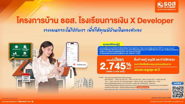 ธนาคารอาคารสงเคราะห์ (ธอส.) ขับเคลื่อนบทบ...