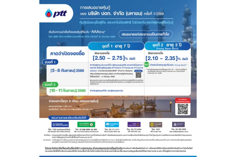ชุดที่ 1 หุ้นกู้อายุ 7 ปี ดอกเบี้ย [2.50 ...