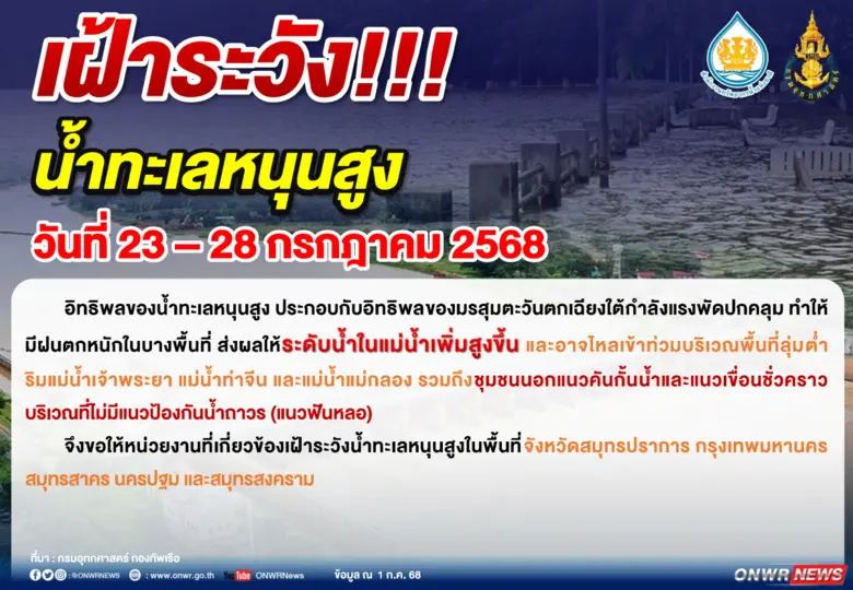 ด้วยสำนักงานทรัพยากรน้ำแห่งชาติ (สทนช.) ไ...