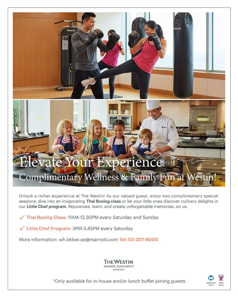 The Westin Grande Sukhumvit, Bangkok Offers Special Activities for In-House Guests and Lunch Buffet Diners