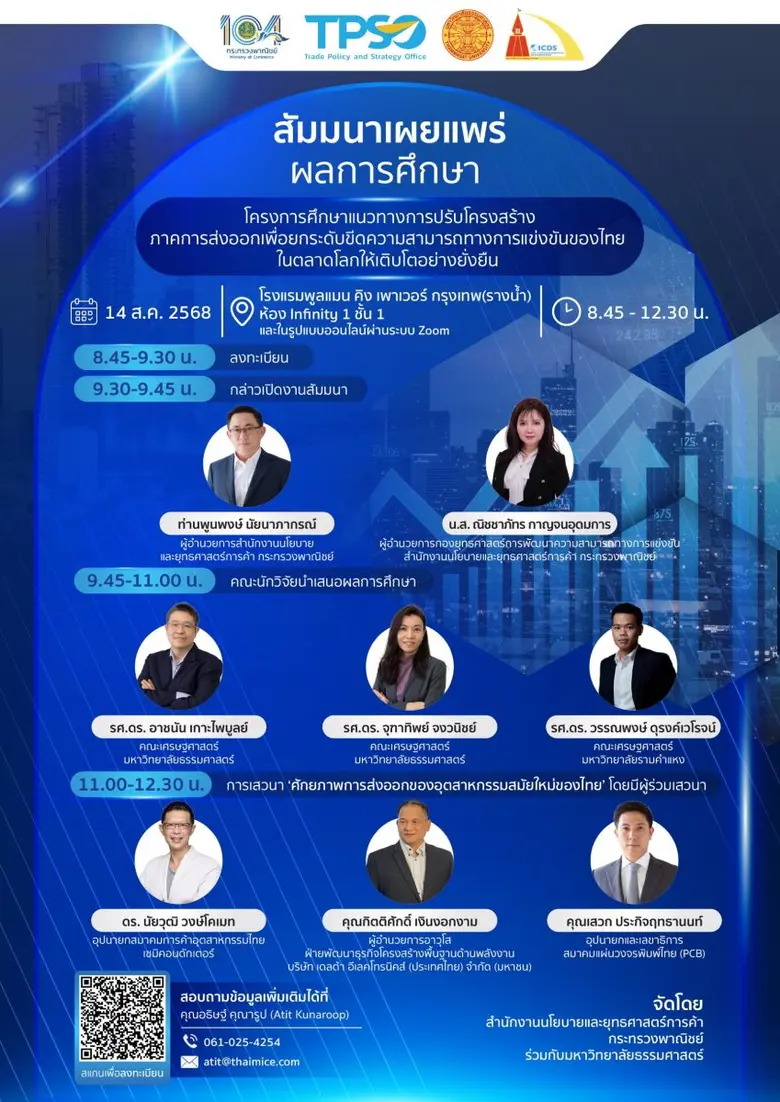 คณะเศรษฐศาสตร์ มหาวิทยาลัยธรรมศาสตร์ ร่วมกับ สำนักง...