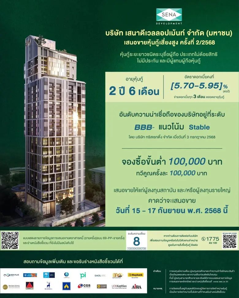 บริษัท เสนาดีเวลลอปเม้นท์ จำกัด (มหาชน) ห...