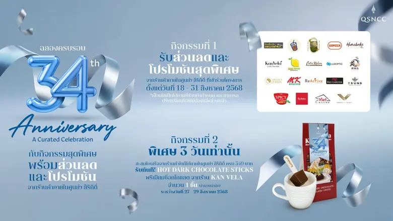 ศูนย์การประชุมแห่งชาติสิริกิติ์ ฉลองครบรอบ 34 ปี แห...
