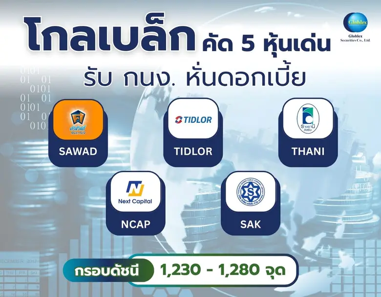 "โกลเบล็ก" คัด 5 หุ้นเด่นรับ กนง. หั่นดอกเบี้ย