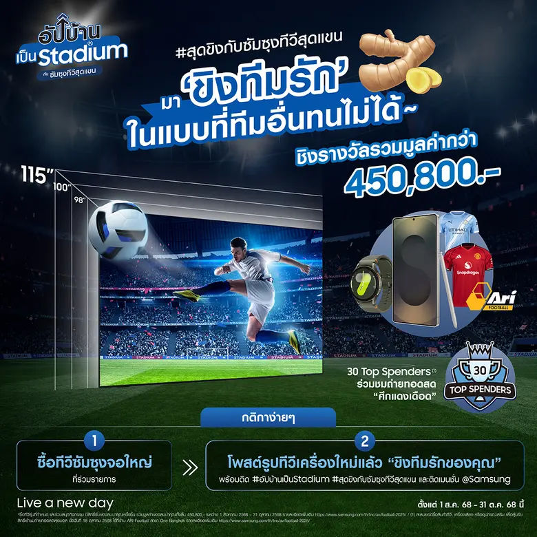 ซัมซุงตอกย้ำตำแหน่งผู้นำตลาดทีวีโลกต่อเนื...
