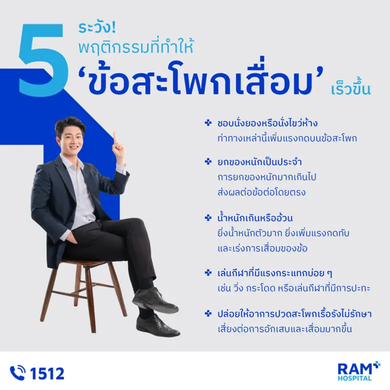 ใครว่าสะโพกเสื่อมต้องรอถึงวัย 60 จริงๆ แล้วข้อสะโพก...