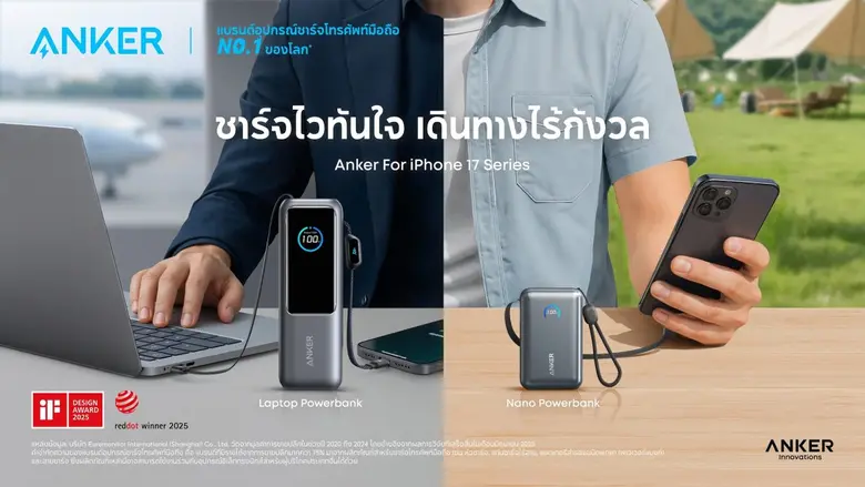 นำทีมโดย Anker Laptop Power Bank และผลิตภ...