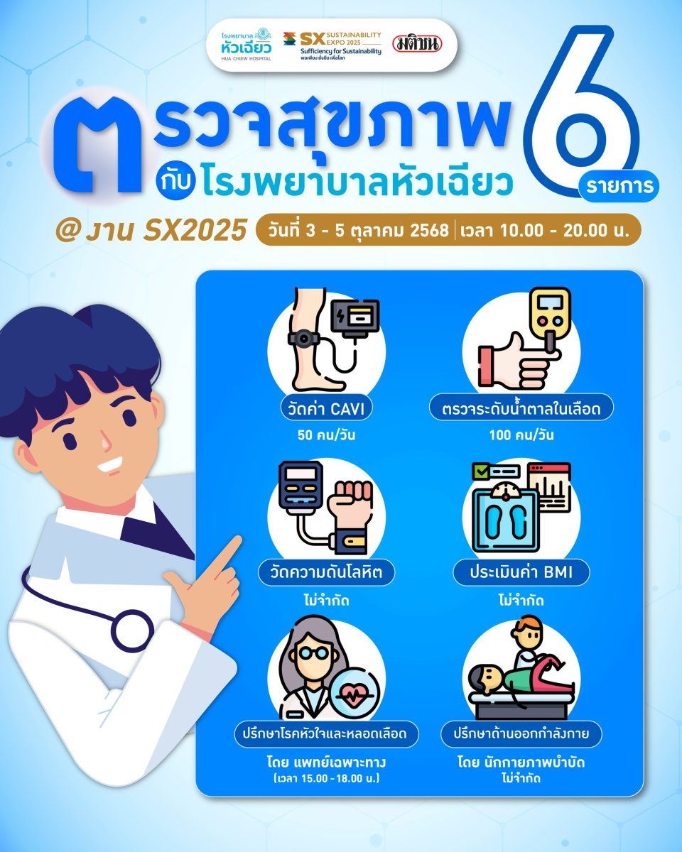 โรงพยาบาลหัวเฉียว ขอเชิญชวนทุกท่านเข้ารับ...