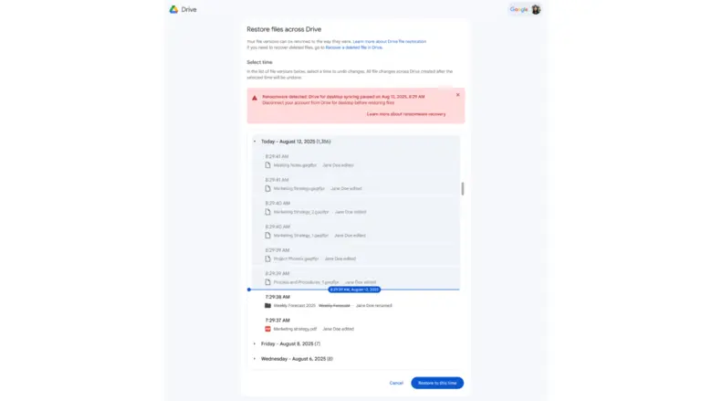 Google Drive's New AI Intervention Stops Ransomware Proliferation Across Microsoft Office Documents, Microsoft Windows, and More, Helps Restore Infected Files Easily