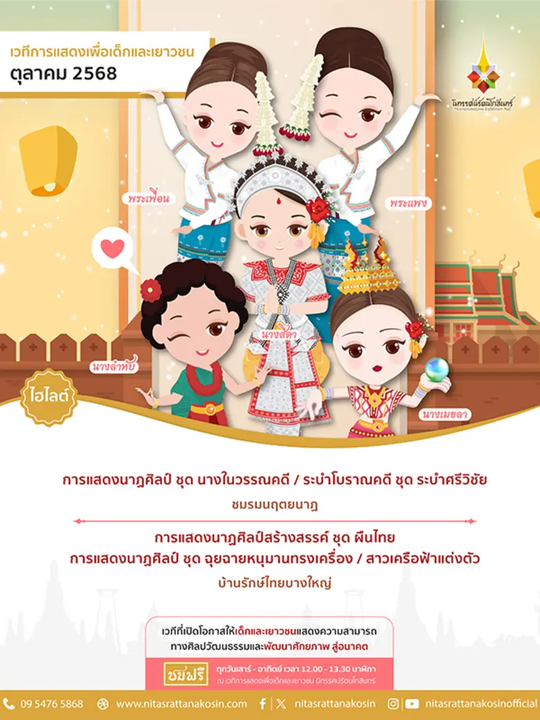 เวทีการแสดงเพื่อเด็กและเยาวชน นิทรรศน์รัต...