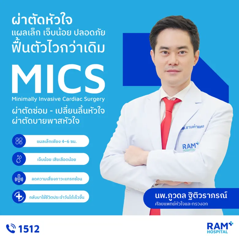 MICS ผ่าตัดหัวใจแผลเล็ก เจ็บน้อย ปลอดภัย ...