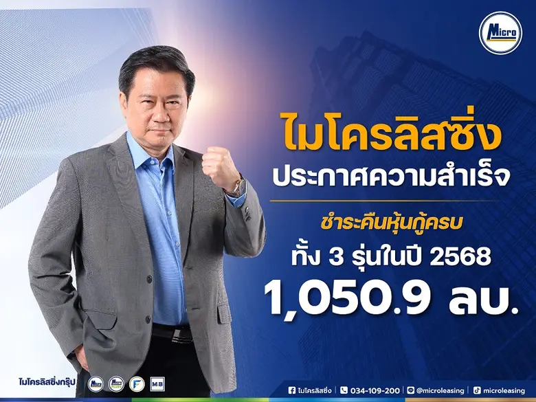 โดยรวมช่วงที่ผ่านมาชำระคืนไปแล้วกว่า 2,98...