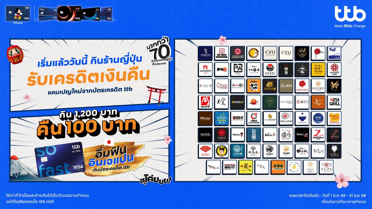 ทีเอ็มบีธนชาต หรือ ทีทีบี พร้อมเสิร์ฟความ...