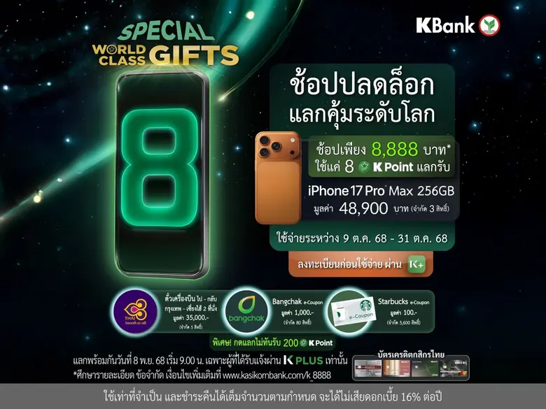 บัตรเครดิตกสิกรไทย จัดเต็มให้ลูกค้ารับความคุ้มครั้ง...