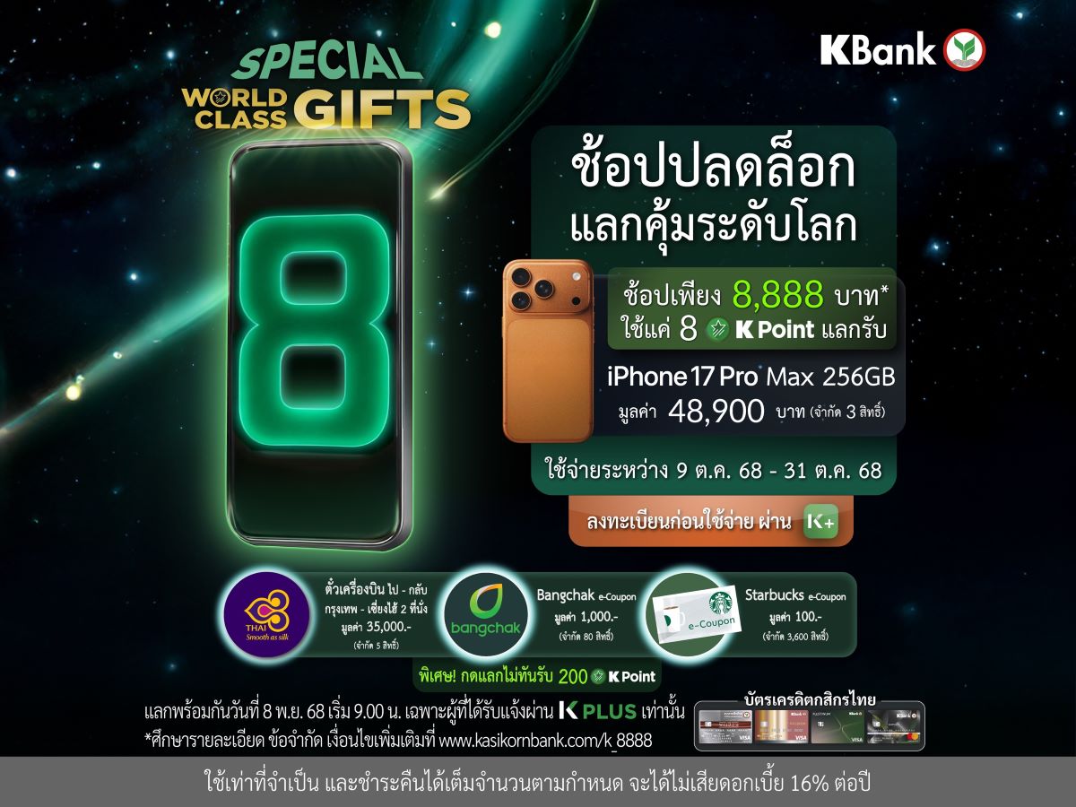 บัตรเครดิตกสิกรไทย จัดเต็มให้ลูกค้ารับควา...