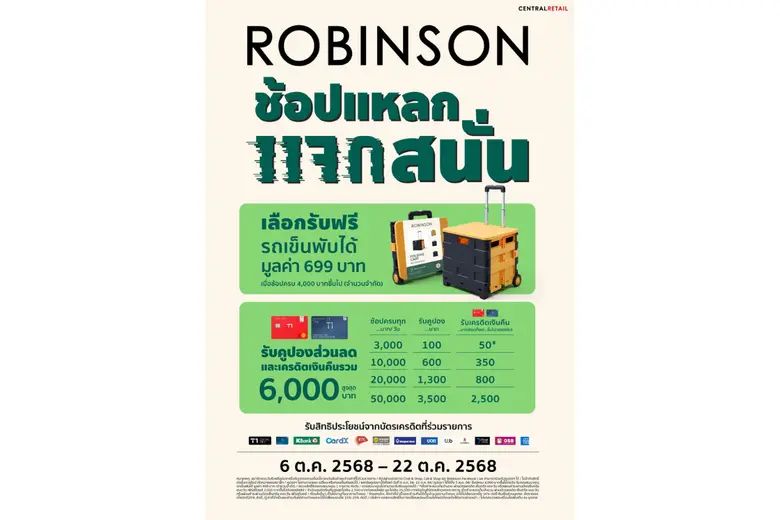 "ROBINSON ช้อปแหลก แจกสนั่น #3' และ 'ROBI...