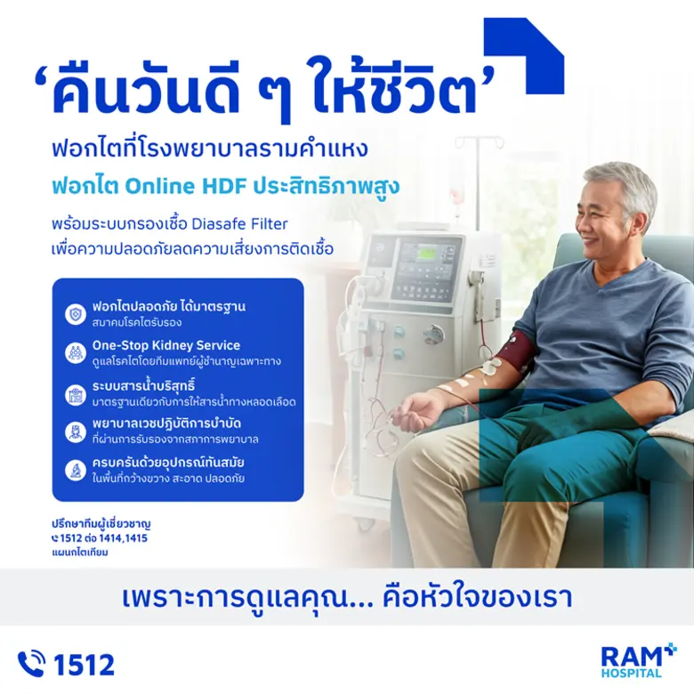 ฟอกไต Online HDF ประสิทธิภาพสูง พร้อมระบบ...