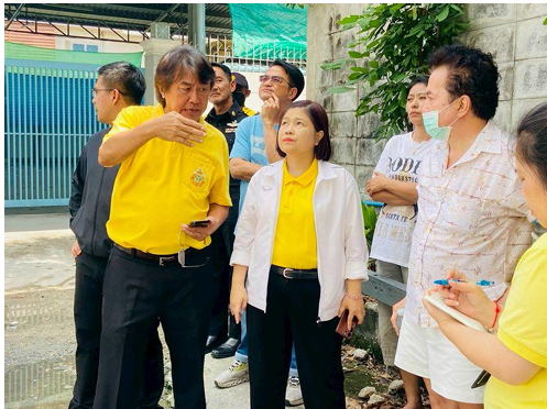 เขตดินแดงเร่งตรวจสอบเหตุเศษคอนกรีตกันสาดอาคาร 7 ชั้นร่วงหล่น สั่งรื้อถอนส่วนที่ชำรุด-ป้องกันเกิดเหตุซ้ำ