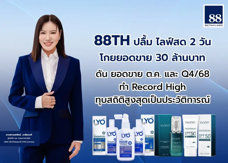 บมจ. 88(ไทยแลนด์) "88TH" รับกระแส "เจนนี่...