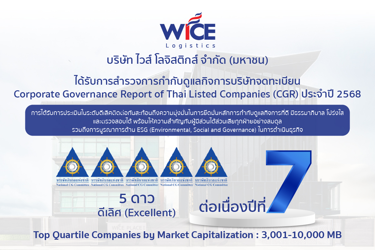 บมจ. ไวส์ โลจิสติกส์ หรือ WICE คว้าคะแนน ...