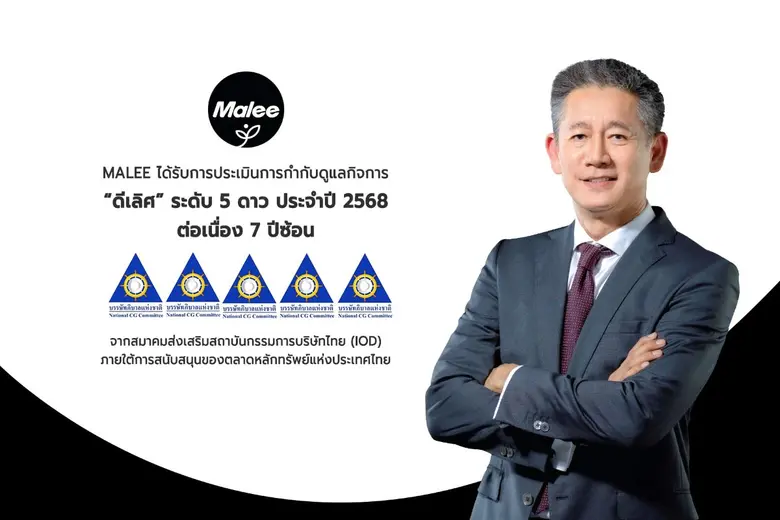 บริษัท มาลี กรุ๊ป จำกัด (มหาชน) หรือ MALEE ได้รับกา...