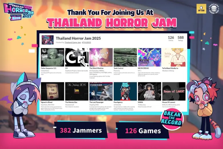 เทศกาลพัฒนาเกมสุดสยอง Thailand Horror Jam...