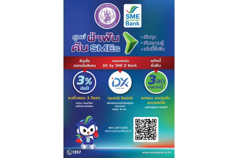 SME D Bank คิกออฟ 'ศูนย์ฝ่าฟัน ดัน SMEs' ปูพรมปลุกพลังเอสเอ็มอีทั่วประเทศ จัดเต็มบริการ "3 เติม" พาถึงเงินทุน-ความรู้-แก้หนี้ยั่งยืน ช่วยธุรกิจอยู่รอดและเติบโตยั่งยืน